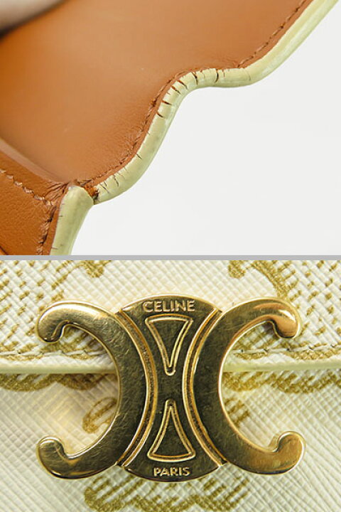 楽天市場】【美品】セリーヌ CELINE トリオンフ スモールフラップ 