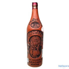 キンズマラウリ　陶器ボトル（赤）750ml　～Kindzmarauli～ジョージアワイン（グルジアワイン）≪配送方法選択が必要≫