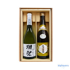 獺祭 39 三割九分と越乃寒梅（白ラベル）のセット（720ml×2）〔ギフト箱K付〕（だっさい）【□】【冷1】