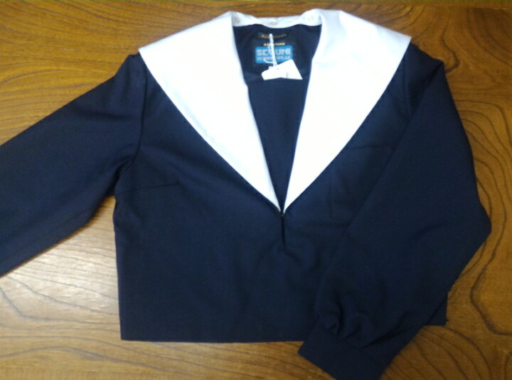 楽天市場】[名古屋衿]冬 セーラー服 白カバー付 上着のみ 145cm  