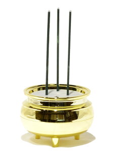 安心のお線香 中 金 三本立 LED電池式線香 【電気線香】【LED】