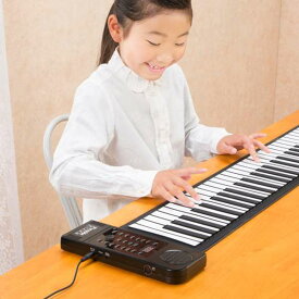 ロールアップピアノ 88鍵 電子ピアノ 子供向け シリコン製 録音機能 PCへの入力機能 MIDI OUT イヤホン対応 再生機能 楽曲制作 楽器 知育 音育 音楽 練習 おもちゃ 玩具 卓上 持ち運び 省スペース コンパクト 簡易 サイレント サブピアノ インテリア クーポン配布中
