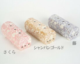国産仏具「ゆい花」横置き型香炉 さくら/　藤　/　シャンパンゴールド