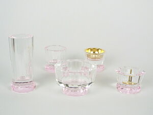 【クリスタル仏具】心結(miyu)5点セット ピンク【smtb-KD】