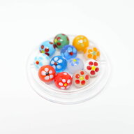 ビー玉 [16mm/1個] 花 【商品No.151】 ガラス玉 おしゃれ インテリア 工作用 自由研究用 コレクション用 …