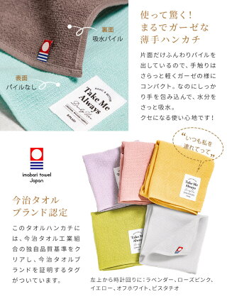 ギフトセット今治タオルハンカチ2枚セット日本製TakeMeタオルハンカチセット片面パイル選べる3枚セット34×34cm綿100%12色メンズレディースカラフルギフトプレゼントお祝いブランドガーゼハンカチタオル