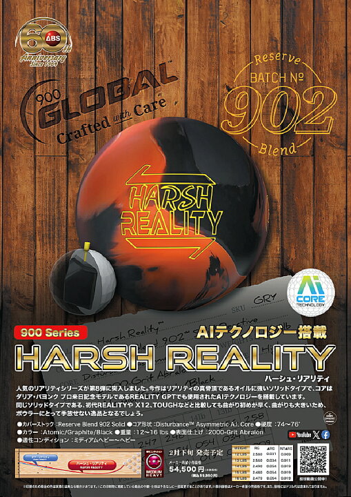 楽天市場】【900GLOBAL】 ハーシュ・リアリティ : ボウラーズショップ 
