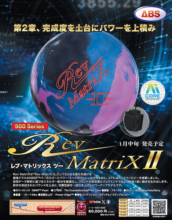 楽天市場】【900GLOBAL】 レブ・マトリックス2 : ボウラーズショップ 