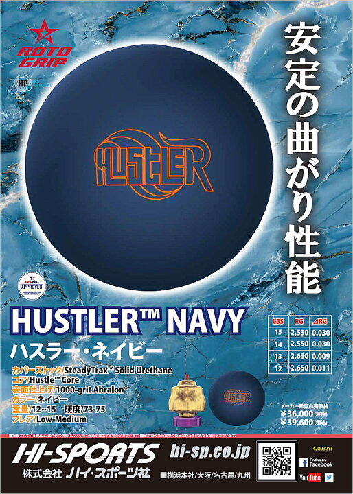 楽天市場】【ROTOGRIP】 ハスラー・ネイビー（ウレタン  