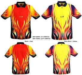 【SSOSIO お取り寄せ】 ソシオSST-52055（Men's）,SST-72055（Ladie's） ボウリングポロシャツ（フレア柄）