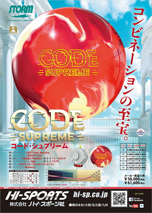 楽天市場】【STORM】 コード・シュプリーム : ボウラーズショップ  