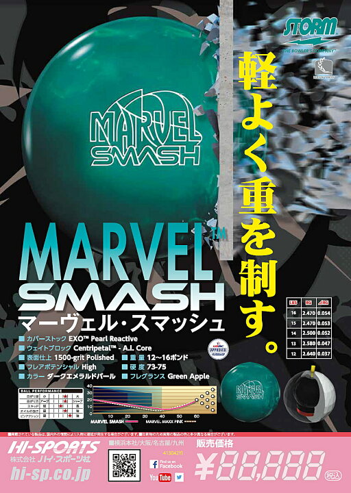 楽天市場】【STORM】 マーヴェル・スマッシュ : ボウラーズショップ 