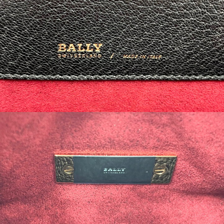 BALLYバリーSUZYチェーンショルダーバッグレザーバッグ赤ピンク