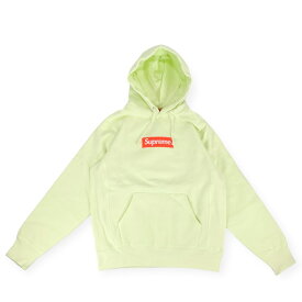 【スーパーセール】 シュプリーム パーカー メンズ ボックスロゴフーデッドスウェットシャツ フーディー スウェット Box Logo Hooded Sweatshirt Supreme M ライムグリーン コットン 人気 秋 冬 美品【中古品】