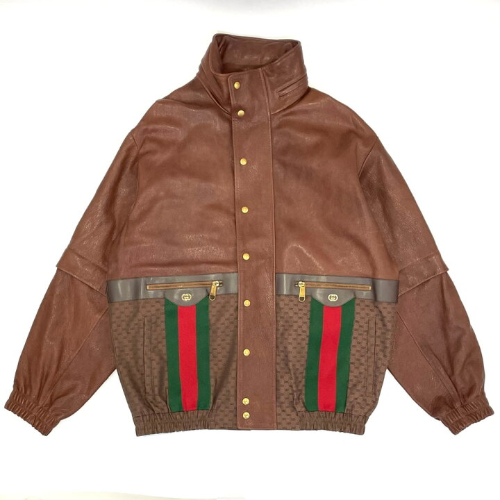楽天市場】【在庫処分】 グッチ ジャケット メンズ レザージャケット 