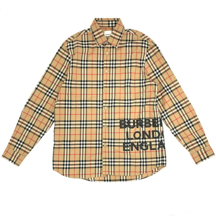 楽天市場】バーバリー 長袖シャツ メンズ ノバチェック ロゴプリント  
