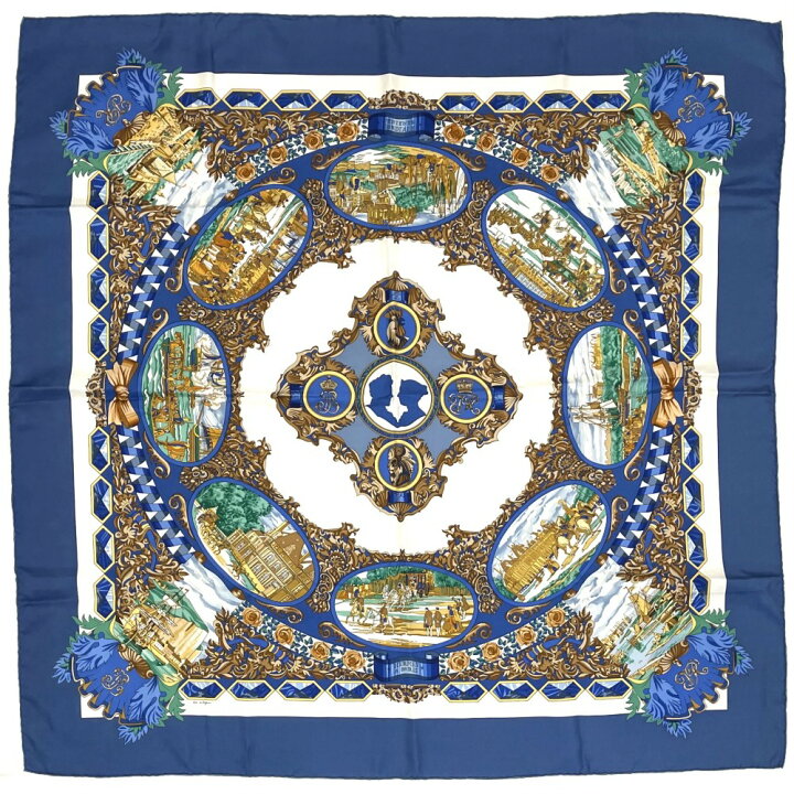 楽天市場】エルメス スカーフ レディース カレ90 L`ENTENTE CORDIALE  