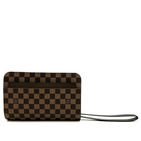 【スーパーセール】 ルイヴィトン クラッチバッグ メンズ ダミエ サンルイ セカンドバッグ ポーチ 鞄 かばん LOUIS VUITTON N51993 ブラウン 茶 ゴールド金具【中古品】