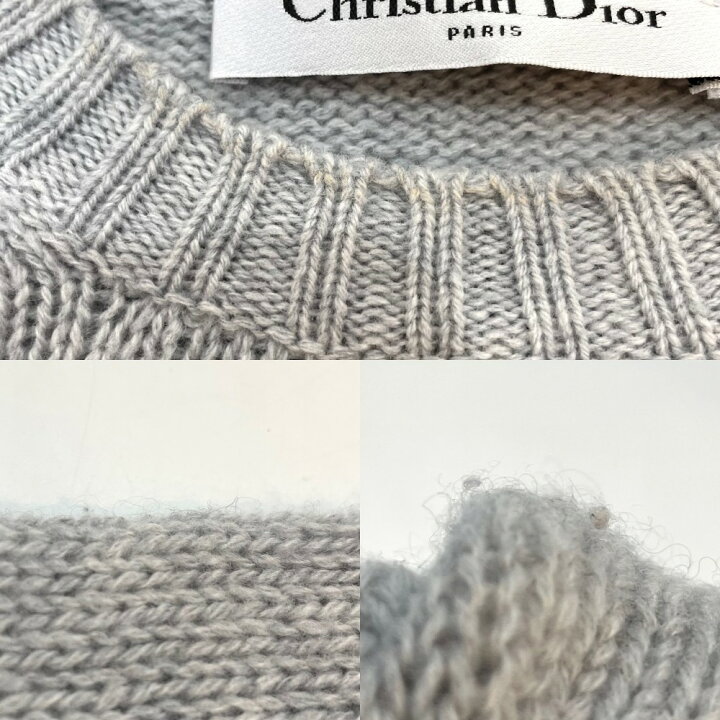 Christian Dior 魚座グレー カシミアニットセーター DIOR ディオール  