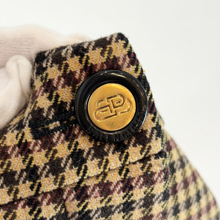 楽天市場】バレンシアガ スカート レディース 千鳥格子 アシンメトリー  