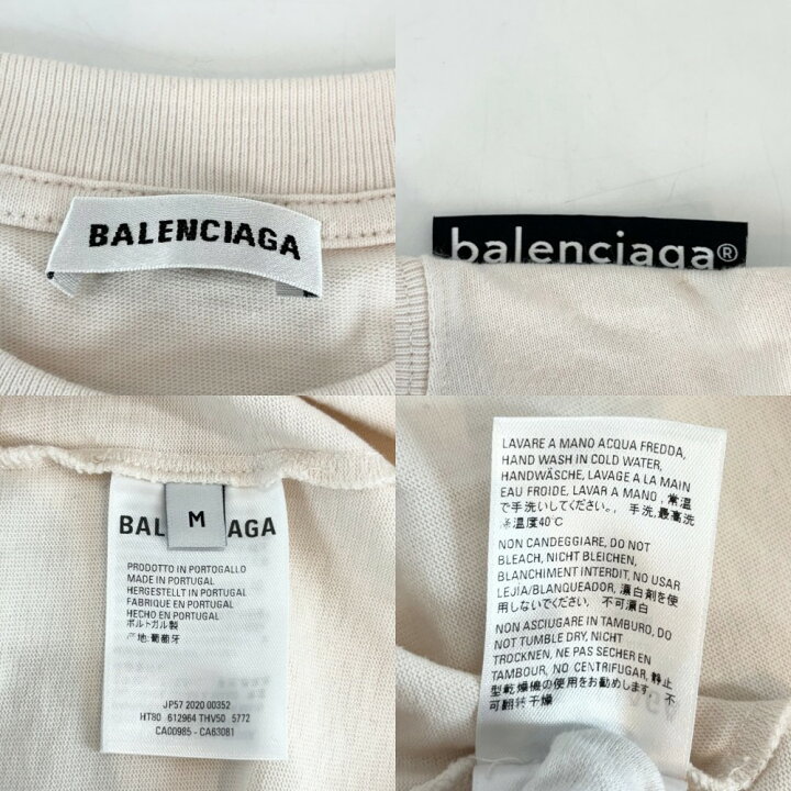 楽天市場】バレンシアガ 半袖Tシャツ レディース タグデザイン 