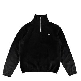セリーヌ ニット メンズ トリオンフ トラッカーセーター ハーフジップ ロゴ 服 トップス CELINE L 2ADBH048T ブラック 黒 シルバー金具 ウール カシミヤ 秋 冬【中古品】