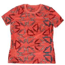 【エントリーでポイント10倍】 エルメス 半袖Tシャツ レディース クルーネック トップス アパレル 服 HERMES 34 オレンジ グリーン 緑 コットン 春 夏【中古品】