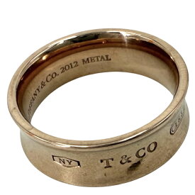 【在庫一掃】 ティファニー 指輪 レディース 1837 リング ジュエリー アクセサリー ルベド TIFFANY&Co. メタル 約15号 ピンクゴールドカラー 約6.0g【中古品】
