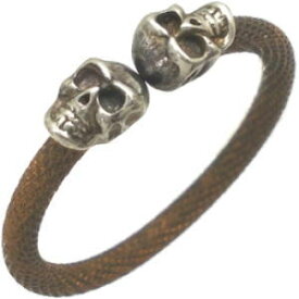 メンズラスティ"ダブルジョー"スカル シルバーリング（指輪）
