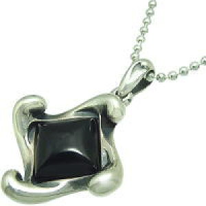 スクェアオニキスストーン シルバーペンダントトップ*FREE STYLE(フリースタイル)