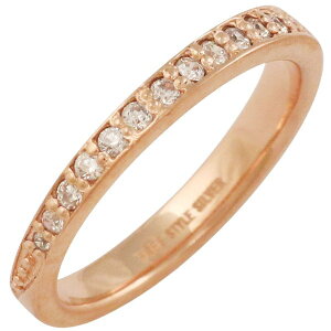 ピンクゴールドコート ラインストーン シルバーリング(指輪)*FREE STYLE(フリースタイル)