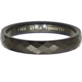 ブラックオーバルダイヤタングステンリング(指輪)*FREE STYLE(フリースタイル)Tungsten