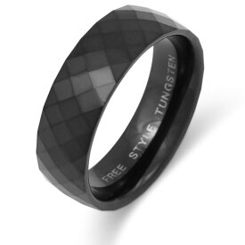 ブラックワイドダイヤタングステンリング(指輪)*FREE STYLE(フリースタイル)Tungsten