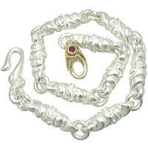 ゴールドコンビストーン シルバーブレスレット*FREE STYLE(フリースタイル)ルビー/ゴールド(10金)