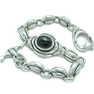 ブラックスターストーン シルバーブレスレット*FREE STYLE(フリースタイル)