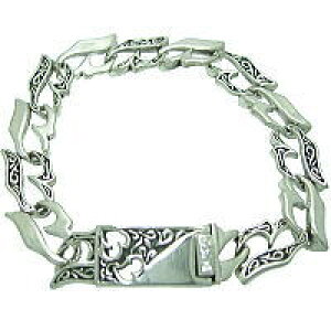 アラベスクハートCZストーン シルバーブレスレット*FREE STYLE(フリースタイル)