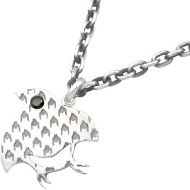 ブラックジルコニア ダブル チドリ (千鳥格子) シルバー ペンダント トップ*SWANKY(スワンキー)