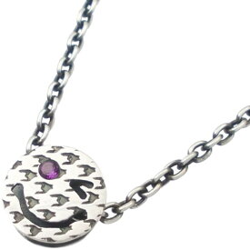 (2月)アメジスト スマイル チドリ (千鳥格子) シルバー ペンダント チャーム*SWANKY(スワンキー)誕生石