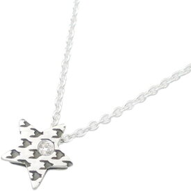 (4月)ジルコニア スター チドリ (千鳥格子) シルバー ペンダント チャーム*SWANKY(スワンキー)誕生石