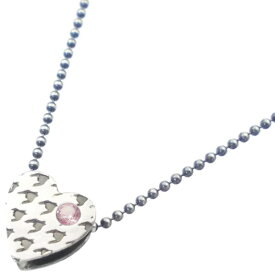 (10月)ピンクトルマリン ハート チドリ (千鳥格子) シルバー ペンダント チャーム*SWANKY(スワンキー)誕生石