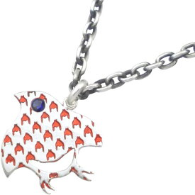 (9月)サファイア レッド ダブル チドリ (千鳥格子) シルバー ペンダント トップ*SWANKY(スワンキー)誕生石