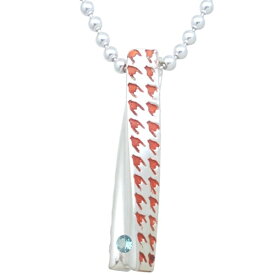 (11月)ブルートパーズ レッド チドリ (千鳥格子) ツイスト シルバー ペンダント トップ*SWANKY(スワンキー)誕生石