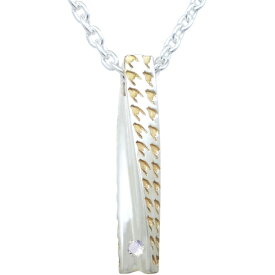 (6月)ブルームーンストーン ゴールドコート チドリ (千鳥格子) ツイスト シルバー ペンダント トップ*SWANKY(スワンキー)誕生石