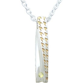 (8月)ペリドット ゴールドコート チドリ (千鳥格子) ツイスト シルバー ペンダント トップ*SWANKY(スワンキー)誕生石