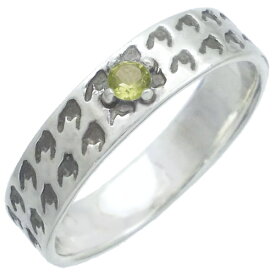 (8月)ペリドット チドリ シルバーリング(指輪)*SWANKY(スワンキー) 千鳥格子 誕生石