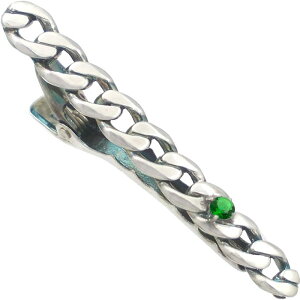 (5月)エメラルドグラス キヘイ シルバー 925 ネクタイピン*SWANKY(スワンキー) 誕生石