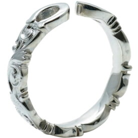 フリー ホワイト アラベスク ホースシュー シルバー リング（指輪）*AQUA SILVER(アクアシルバー)