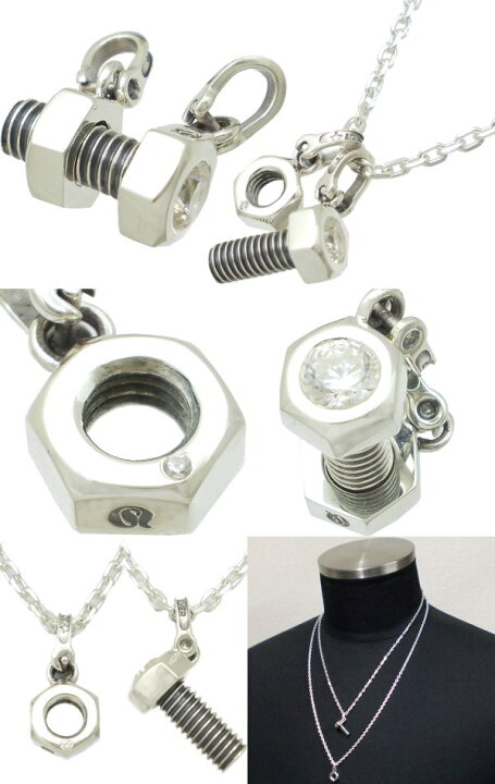 楽天市場】ボルトナットCZ シルバーペンダントトップ*AQUA SILVER 