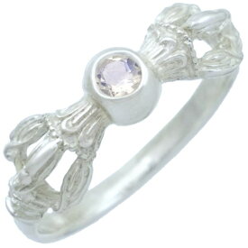 (6月)ブルームーンストーン ホワイト バジュラ シルバーリング（指輪） 誕生石