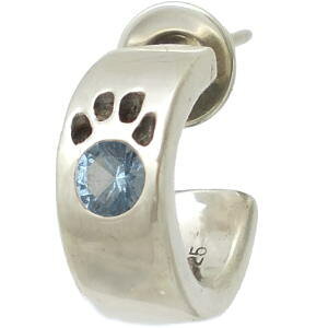 (12月)タンザナイト肉球 シルバーピアス ネコ 猫 キャット 誕生石